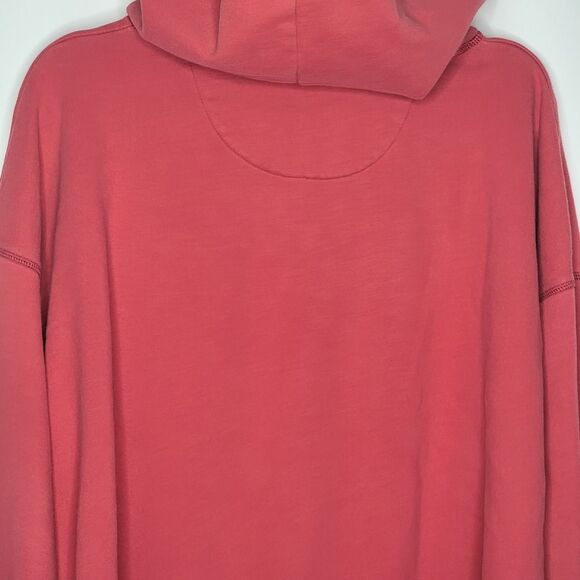 American Eagle Y2K Red White Spell Out Cozy Heavy Hooded Sweatshirt Pocket - Picture 6 of 13